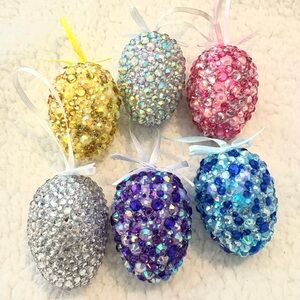 Colorful Rhinestone Decorative Eggs